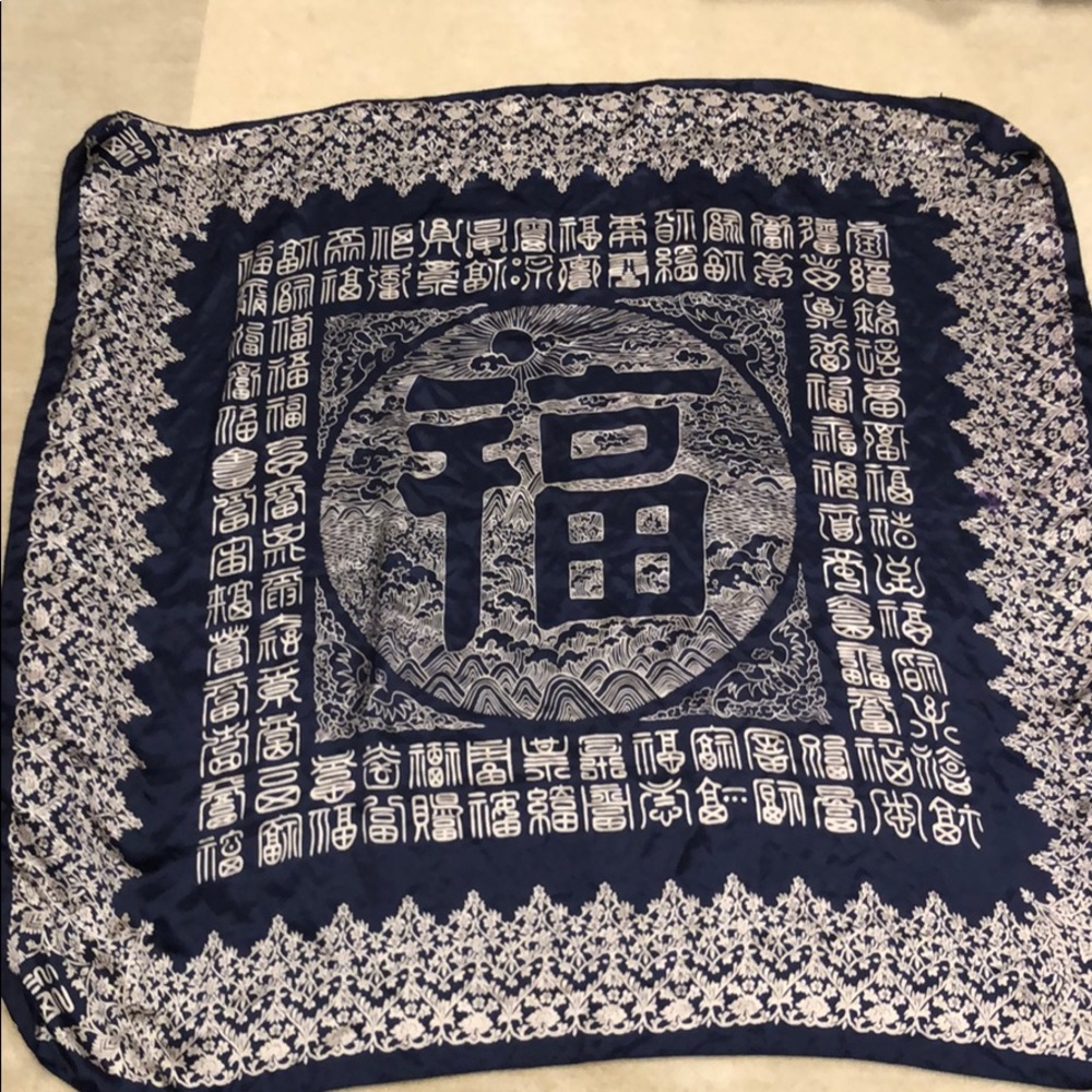 Rare imported Silk Asian scarf